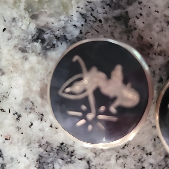 SIAM Sterling Clip-on Earrings Vintage - Picture 4 of 12